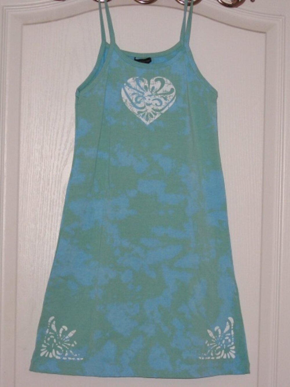 NWT $70 Aqua Tie Dyed Dress FLOWERS BY ZOE XL